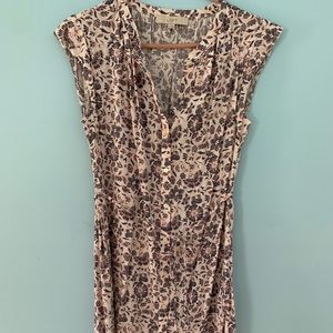 Shirtdress with cap sleeve